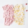 thumbnail image 6 of YunPes Toddler Girls Cute Floral Print Clothing Set Short Sleeve T-shirts & Shorts 2PC Outfits Lettuce Trim Graphic Loungewear Summer, 6 of 6