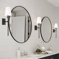 thumbnail image 6 of Kira Home Torche 20" Wall Sconce, Tapered White Linen Shade, Candle Wall Light, Elongated Tail, Oil Rubbed Bronze, 6 of 8