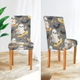 thumbnail image 3 of Yayeee 4 Pack Dining Chair Covers Stretch Parson Chairs Slipcovers Seat Protector, Cute Ghosts, 3 of 6