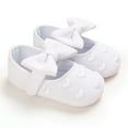 thumbnail image 5 of Baby Girls Princess Bowknot Soft Sole Cotton Crib Shoes Sneaker First Walking Shoes 0-18 Months, 5 of 9