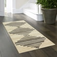 thumbnail image 2 of Mainstays Modern Diamond Soundwave Ivory Gray Indoor Runner Rug, 2' x 6', 2 of 9