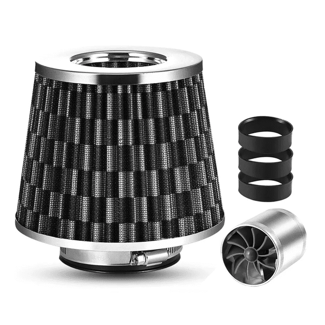 Filtro De Alto Flujo Universal Y Tornado Turbina Para Auto negro