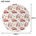 thumbnail image 6 of Red Truck with Fall Pumpkins Pattern Round Tablecloth 60" X 60",Wrinkle Wipeable Table Cloth for Kitchen Dining Room Picnic Patio Party, 6 of 6