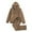01 Brown, variant on Fewfanhot Men Sweatsuits Sets Hooded Pullover Sweatshirt Sweatsuits 2 Piece Set Tracksuit Solid Color Sweatshirts Pants