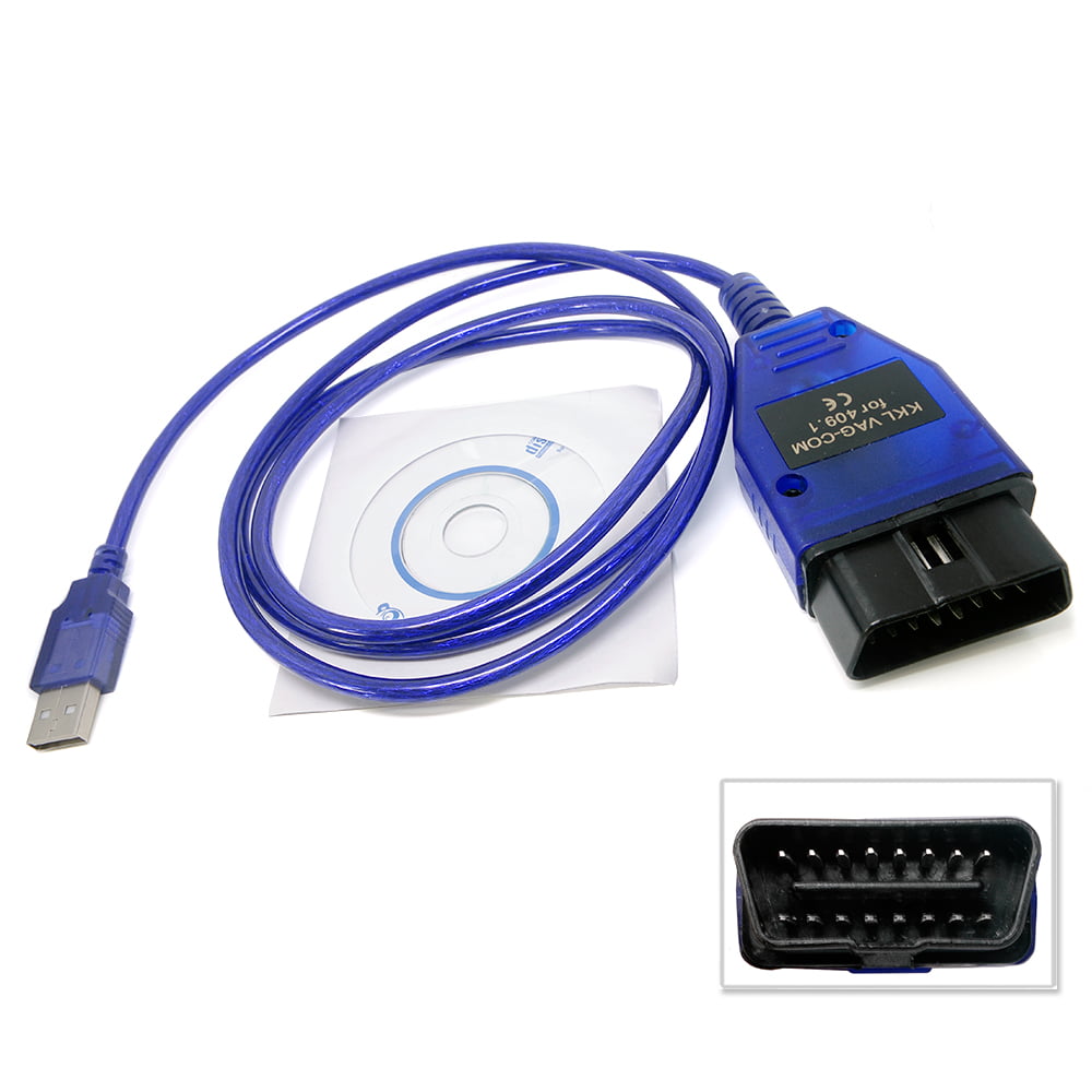 USB ODB2 Diagnostic Cable 409.1 OBD2 II Lead VAG-COM Win XP Vista FT232RL 
