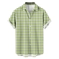 thumbnail image 4 of COSFO Mens Summer Button Down Shirts Short Sleeve Beach Plaid Shirt Vacation Collared Loose Fit Casual Mens Shirts, 4 of 7