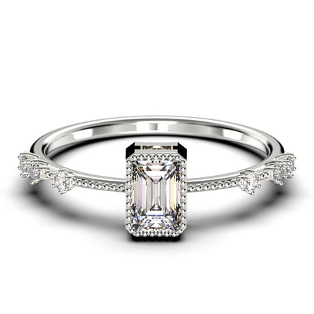 Art Deco 1.25 Carat Emerald Cut Diamond Moissanite Thin Engagement Ring Slim Wedding Ring in 10k Solid White Gold Gift For Her Gift For Wife Holiday Gift Promise Ring Anniversary Ring Art Deco 1.25 Carat Emerald Cut Diamond Moissanite Thin Engagement Ring Slim Wedding Ring in 10k Solid White Gold Gift For Her Gift For Wife Holiday Gift Promise Ring Anniversary Ring