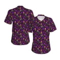 thumbnail image 3 of Goofa Mardi Gra2 Pattern Women's Slim-Fit Short-Sleeve V-Neck T-Shirt,Classic-Fit Short-Sleeve V-Neck T-Shirt-Small, 3 of 5
