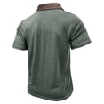 thumbnail image 6 of Men’s Athletic Short Sleeve Cotton Polo Shirts Casual Moisture Wicking Golf Shirts Buttons Collared Solid T Shirts with Pocket Green, 6 of 9