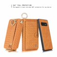 thumbnail image 3 of Galaxy S10 Wallet Case, Dteck Multi-Functional PU Leather Zipper Wristlets Clutch Detachable Magnetic 13 Card Slots 4 Cash Purse Protection Back Cover For Samsung Galaxy S10, Brown weave, 3 of 11