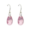 thumbnail image 4 of Juego de aretes y cadena con dije en forma de hoja, plata mexicana ley .925, Rosa., 4 of 5