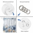 thumbnail image 4 of Blue Starfish Coastal Shower Curtain, Waterproof Shower Curtains for Bathroom, Eucalyptus Summer Nautical Shell Washable Fabric Bathtub Curtain Set Bath Decor with 12 Hooks Extra Long 72"x96", 4 of 8