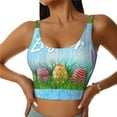 thumbnail image 2 of Lsque Happy Easter Printed Women'S Sports Bra, Compression, Moisture Wicking, High-Impact Sports Bra For Women,Supportive sports bra-X-Large, 2 of 9
