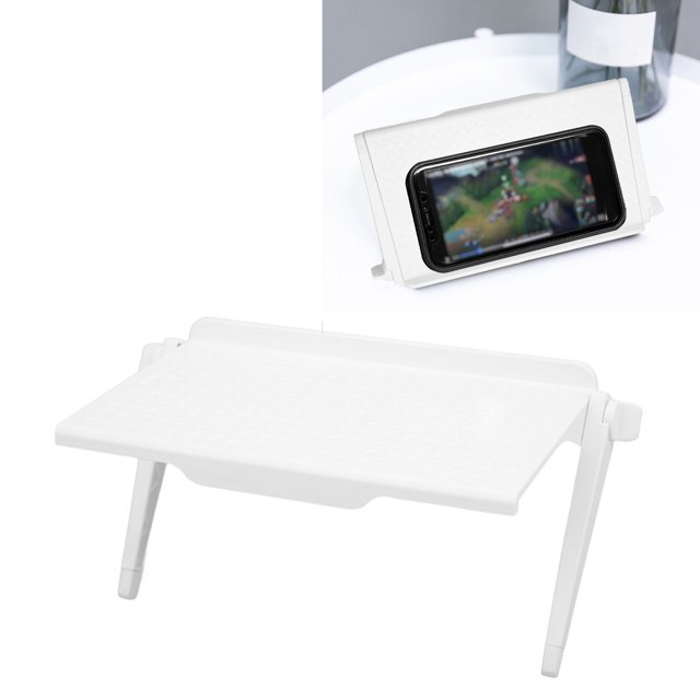 Étagère Supérieure d'Écran, Support ABS Application Grand Pieds Réglables pour TV pour Téléphone pour Écran Blanc, Noir