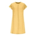 thumbnail image 5 of Levmjia Short Sleeve Dress For Women Casual Dress Round Neck Short Sleeve Solid Color Polyester Summer Beach Vacation Comfort Fit Multi Colors Available Sale, 5 of 9