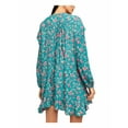 thumbnail image 2 of FREE PEOPLE Womens Green Floral Long Sleeve Short Shirt Dress Size: XS, 2 of 2