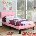 thumbnail image 4 of Poundex PU Upholstered Platform Bed, Twin, White, 4 of 4