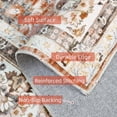 thumbnail image 3 of Boho Vintage Round Rug ft- Faux Wool Dreely Washable Area Rug Small Distressed Throw Rugs Floor Carpet for Door Mat Entryway Bedrooms Laundry (Round - ; Diameter Border ), 3 of 6