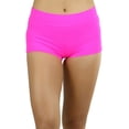 thumbnail image 3 of ToBeInStyle Women's Micro Mini Rave Booty Shorts Hipsters Cheeky Boyshorts - Neon Pink, 3 of 6