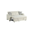 thumbnail image 6 of Lilola Home 71"W Beige Fabric Convertible Sleeper Loveseat with USB Charger, 6 of 6