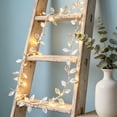 thumbnail image 5 of 196.85in Solar LED Leaf String Lights Green Foliage Garland Artificial Vine Hanging Fairy Lights for Outdoor Yard Courtyard Wall Decor, 5 of 6