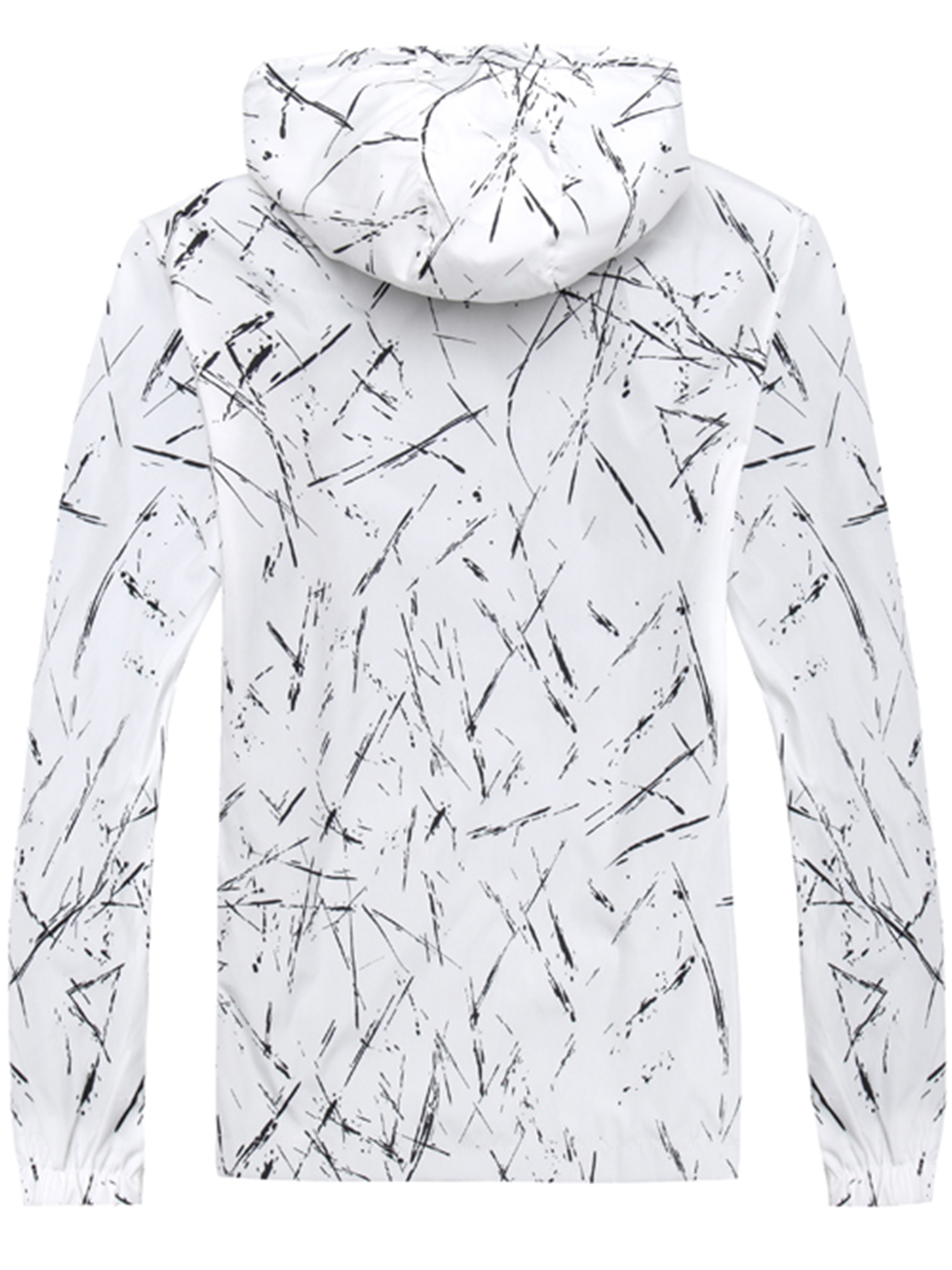 UKAP Men Hoodies Anorak Coat Jacket Zip Front Pocket Windbreaker Outdoor Sports Outwear Drawstring Up to Size 6XL Overcoat - image 3 of 3