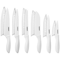 12-Piece Cuisinart Advantage White Knife Set with Blade Guards (C55-12PCWH)