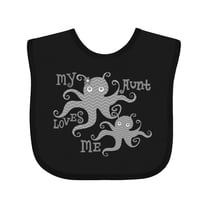 Inktastic My Aunt Loves Me Octopus Boys or Girls Baby Bib