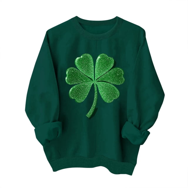 Chandail à Capuchon à Manches Longues Imprimé pour la Saint-Patrick pour Hommes Col Rond Haut Décontracté