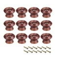 thumbnail image 4 of Unique Bargains Boutons Ronds de Tirage pour Armoire de 37 mm de Diamètre Chambre Bois Rouge Foncé Lot de 12, 4 of 4