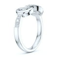 thumbnail image 4 of Real Sterling Silver Thick Tie The Infinity Love Knot Simulated Diamond Intertwined Ring Promise Ring (9.5), 4 of 6