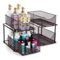 thumbnail image 1 of Sorbus 2 Juegos de Organizadores de Metal de 2 Niveles Debajo Del Fregadero para Baño, Cocina, Cajones Deslizantes de Malla de Acero Resistente para Gabinete, Armario, Despensa y Almacenamiento, 1 of 8