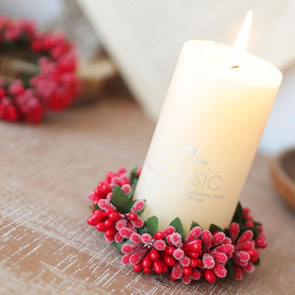 Christmas candle rings 2025 for pillar candles