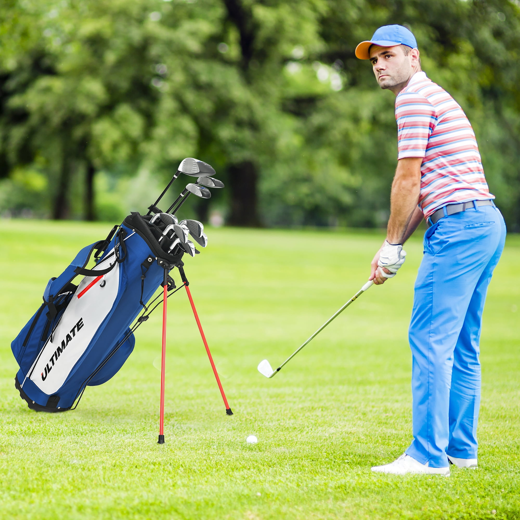 Costway Men's Complete Golf Clubs Package Set 10 Pieces Includes