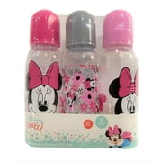BABY BOTTLE SET 3 - GIRLS - DISNEY MINNIE MOUSE - FLOWER GREY PINK - 9 BPA FREE