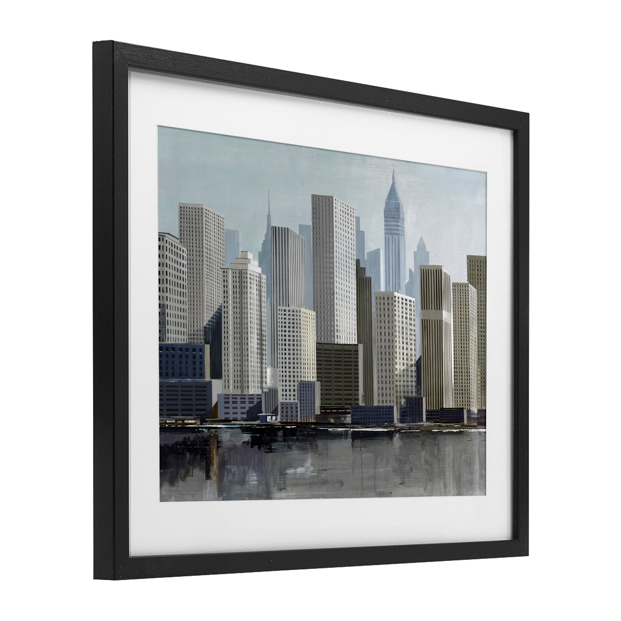 Stupell Industries New York City Sans Bridge Black Framed Print Under Glass, design by Lorenzo Collective