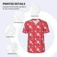 thumbnail image 4 of Daiia Hello Summer Flamingo Mens Baseball Jersey Button Down Shirts Short Sleeve Sports Uniforms-Large, 4 of 9