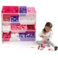 Humble Crew Kids Toy Storage Organizer with 12 Plastic Bins, Multiple