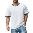 thumbnail image 4 of Men's Short Sleeve Crew Neck Basic T-Shirt Comfortable Casual Tee for Everyday Wear Soft Breathable Blend Mens Basic Tee Shirts Summer Classic T-Shirts, 4 of 4