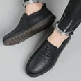thumbnail image 5 of Soft Rubber Grip Men's Comfortable Slip-On Loafers: Pure Color, Casual Street Style, PU Linings, Rubber Soles, PU Insoles, Round Toes for Spring/Autumn Season, 5 of 7