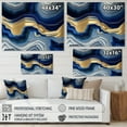 thumbnail image 4 of Designart Vibrant Blue And Gold Flow Art I Canvas Wall Art, 4 of 5