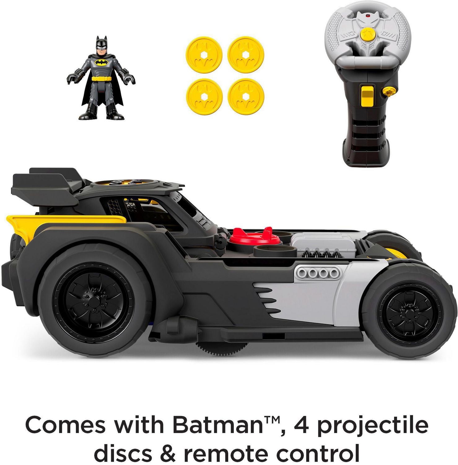 Imaginext DC Super Friends Batman Transforming Batmobile Remote Control Car with Lights & Sounds
