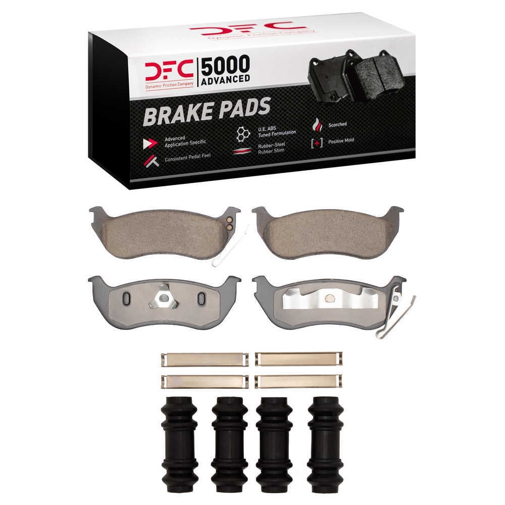 Dynamic Friction Company 1551-0964-01 DFC 5000 Advanced Brake Pads - Ceramic and Hardware Kit - OE