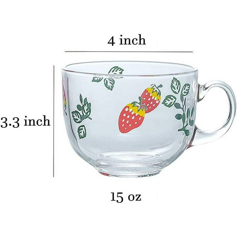 Clear Soup Bowls with Handle and Glass Lid 600ml 20oz, Microwave Round Cereal Mug Mixing Bowl 4 Cup, Insulated Oatmeal Bowl for Breakfast Rice Salad