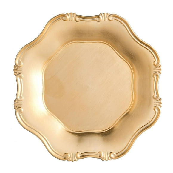 Holiday Time 33cm Scallop Gold Charger