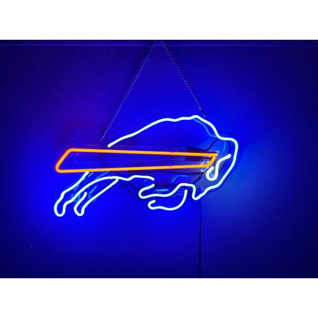 Queen Sense 14" Custom For Buffalos Sports League Bills Neon Sign Acrylic Man Cave Wall Decor Handmade Artwork Beer Pub Bar Party Gift Neon Light W114BBTLA2