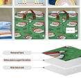 thumbnail image 6 of Foldable Storage Basket Waterproof Fabric Features Metal Frame + Hollow Board Support For Clothing and Toy Storage Mediumx2 Green Pattern Of Cartoon Faces, 6 of 8