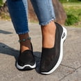 thumbnail image 5 of CAIXAI Walking Shoes for Women Orthopedic Dress Shoes for Women Lightweight Knit Upper Embroidery White Sneakers for Women Walking Anti-Skid Adjustable Upper Mary Jane Flats Hands-Free Barefoot Shoe, 5 of 8