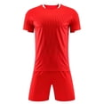 thumbnail image 4 of Boys 2 Piece Athletic Soccer Jersey Sport Team Soccer Uniforms with Shorts Shirt 2026 Red 2XS, 4 of 6