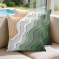 thumbnail image 2 of Pillow Covers 18x18 Set of 2, Sage Green Beach Square Throw Pillow Covers for Couch/Sofa/Living Room, Farmhouse Coastal Ombre Sea Waves Art Decorative Soft Pillowcases for Couch Throw Pillows, 2 of 9